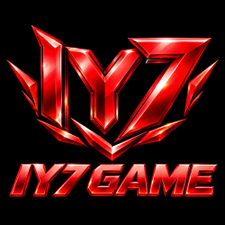 IY7 Game logo with a bold red and black gaming design